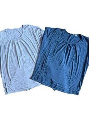 Seraphine Nursing Breastfeeding Top Bundle- Beige  and Blue Size Medium